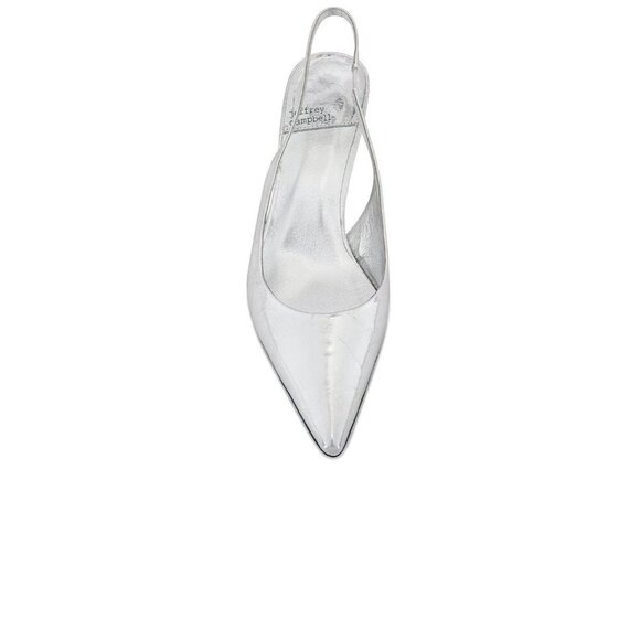 Jeffrey Campbell Persona Slingback Heel in Silver 10 New with Box Womens - Picture 3 of 13